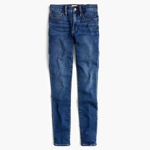 9" high-rise jeggings in medium blue wash